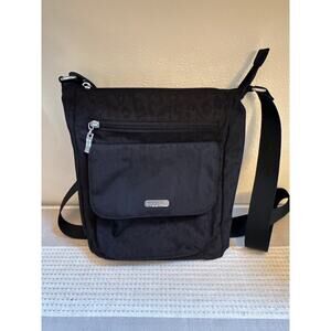 Baggallini Town Bagg Crossbody Black Leopard print